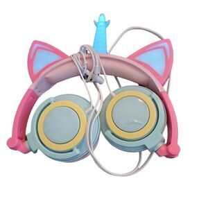 Plug in Light up Unicorn Headphones